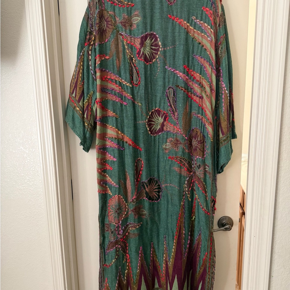 Ray Elegant Green Floral Women's kimono
